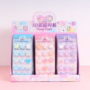 Adesivi Kawaii 3D con Fiori Liquidi e Glitter Fluttuanti, Impermeabili, Stile Floreale Femminile - Product Image 5