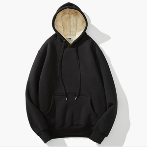 420gsm Heavyweight Pullover Winter Faux <strong>Fur</strong> Men Custom <strong>Hoodie</strong> - Product Image 1