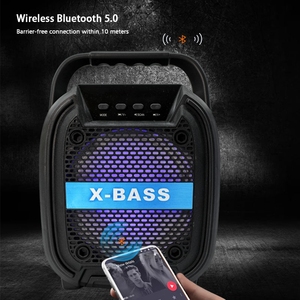 Sistema de altavoces de DJ de baile cuadrado con mango portátil, caja de sonido Subwoofer, altavoz de fiesta al aire libre de 6,5 pulgadas con luz LED - Product Image 6