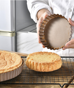 Silicone Nonstick Quiche Tart and <strong>Pie</strong> Pans for Baking Cakes Desserts and Pizza Carbon Steel Bakeware - Product Image 4