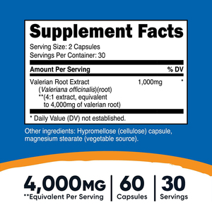 OEM Capsules d'extrait de racine de valériane biologique Sommeil profond Supplément à base de plantes pour un meilleur sommeil pour adultes - Product Image 2