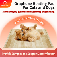 DOMIHEAT Tapete Calefactor para Mascotas de PVC para Interiores, Termostato Automático, Cama Calefactora Eléctrica para Perros y Gatos