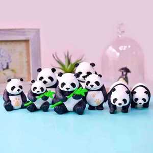 Figurines d'animaux miniatures en PVC Panda pour la décoration de la maison, ornement de style chinois - Product Image 2