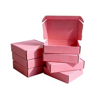 Boîte pour emballage cadeau, rose, épaisse, couleur Instagram, plateau en carton ondulé avec impression de logo personnalisé