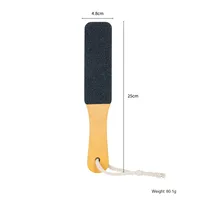 En stock épurateur de pieds à quatre faces en bois de hêtre 4-en-1 pieds lisses râpe fichier Long manche Portable callosités dissolvant callosités
