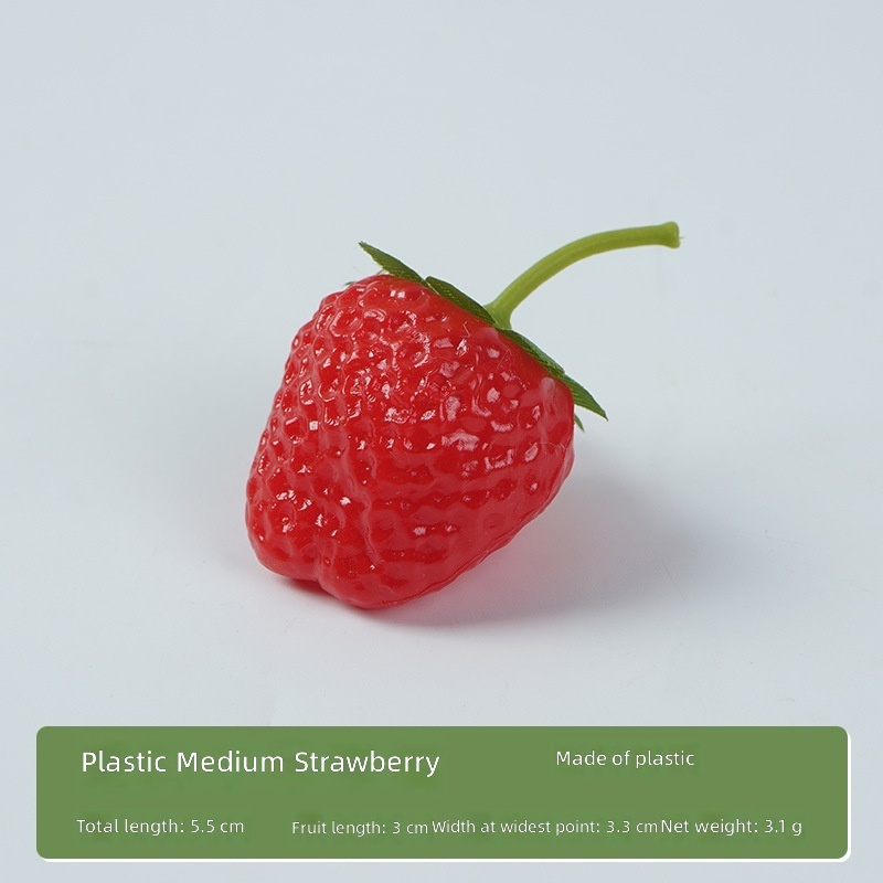 Red Medium plastic strawberry red
