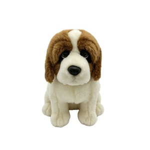Peluche Realista de Perro <span class=keywords><strong>San</strong></span> <span class=keywords><strong>Bernardo</strong></span>, Juguete de Peluche Suave y Esponjoso, Cachorro Realista, Regalo de Peluche para Venta al por Mayor con Logotipo Personalizado - Product Image 1