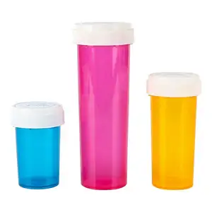 6至120 Dram塑料处方Rx可逆螺帽小瓶儿童抗性可爱红色塑料维生素丸医疗