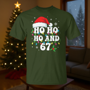 Camiseta navideña con meme de Ho Ho Ho y 67, camiseta festiva - Product Image 3