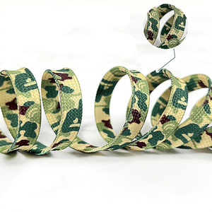 WEGOODZF Lacets imprimés <span class=keywords><strong>l</strong></span>éopard camouflage colorés personnalisés Lacets plats en polyester pour baskets et chaussures décontractées - Product Image 5