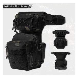Sac de jambe multifonctionnel avec sangle de fixation, sac banane étanche pour sports de plein air et moto - Product Image 2