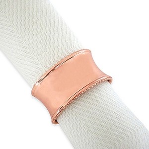 Offre Spéciale ronds de serviette en métal or rose vaisselle élégante pour restaurants et fêtes - Product Image 1