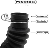 Tuyau de vidange pour lave-linge 5214EN3039/AEM73213001 compatible avec les lave-linge LG avec colliers de serrage en acier inoxydable