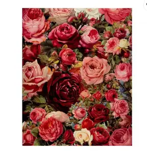 rose flower painting by numbers decorative painting handmade canvas oil painting for bedroom