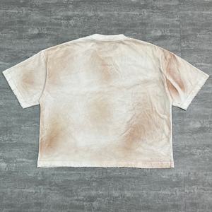 Camisetas de Algodón de Alta Calidad para Hombre, Tallas Grandes, Estilo Urbano Desgastado, Camisetas Extra Grandes, Camisetas Cuadradas con Lavado Ácido - Product Image 2