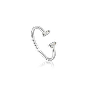 ROXI Wholesale Trendy Minimalist S925 Silver Zircon <b>Open</b> <b>Ring</b> 18K Gold Plated Jewelry for Wedding & Anniversary - Product Image 2