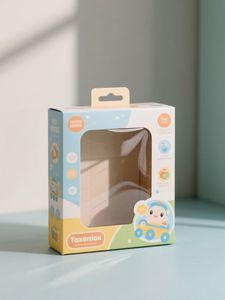 Custom Printing Figure Display <b>Box</b> Plush Toys Foldable Corrugated Paper <b>Gift</b> Packaging <b>Box</b> With Window - Product Image 3