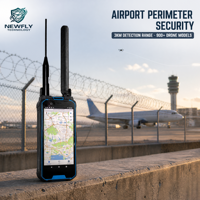 Détecteur de drones portable 6 pouces 100 MHz-6 GHz 900+ UAV 2-3 km Localisateur FPV Pilote RID Identification à distance