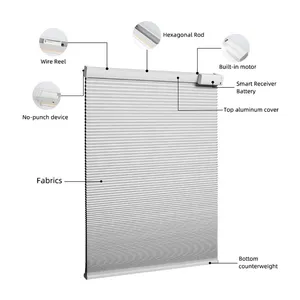 Roller Blinds Fabric Blackout Woven Honeycomb Blinds Cordless Dual Honeycomb Shades Cellular Blinds