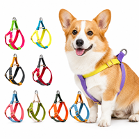 Harnais et laisse pour chien en polycoton coloré effet arc-en-ciel, style gilet anti-évasion, vente en gros d'usine, produit phare