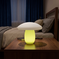 Lampe LED en forme de champignon, étanche IP65, rechargeable, à changement de couleur, pour la décoration extérieure de jardin, patio et cour