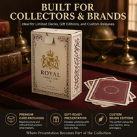 Boîte à cartes personnalisée en papier recyclé avec couvercle et fond, vente en gros, vide, pour jeux de cartes, emballage premium pour cartes à collectionner