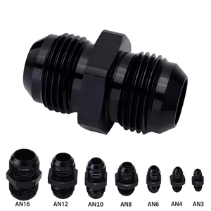 AN6 Aluminium-Flare-Union Lachgas-Kraftstoffschlauch-End adapter, der gerade einen Stecker <span class=keywords><strong>an</strong></span> einen Stecker passt - Product Image 1