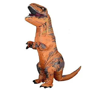 Fantasia inflável T-Rex para adultos, traje de dinossauro, macacão de estêgossauro inflável, fantasia de Halloween e cosplay
