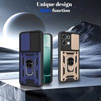 Étui de téléphone portable avec support d'anneau coulissant de style fenêtre pour OPPO A6 Pro 4G 5G F31 5G, protection de l'appareil photo, coque arrière antichoc