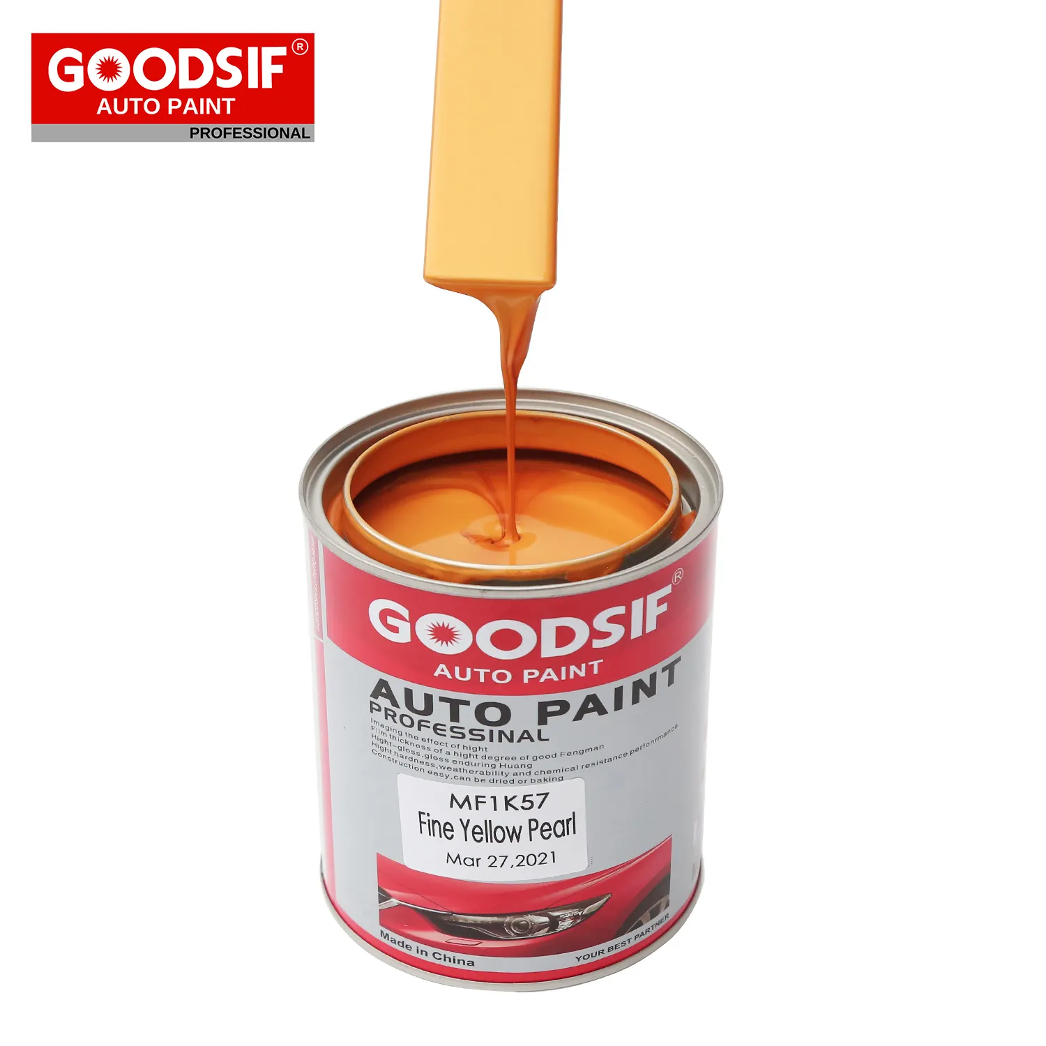 Hot Sell Chinese GOODSIF brands automotive lacquer 1K Pearl Basecoat Colors Car Paint for Car Body Repair