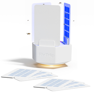 Triple Catch Fly Trap per zanzare Killer con UVA Light tripla faccia appiccicosa trappola per il controllo fisico dei parassiti per la casa camera da letto soggiorno - Product Image 1