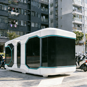 Casa Cápsula Modular Prefabricada de Acero, Moderna y Lujosa, Tipo Tiny House de 3 Dormitorios, Casa de Campo, Apartamento Móvil sobre Ruedas - Product Image 3