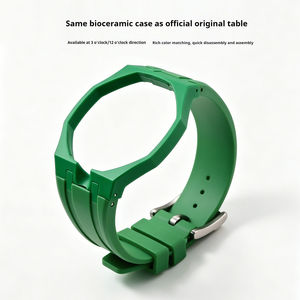 Bracelet de montre en caoutchouc silicone de haute qualité, boîtier en céramique, boucle à ardillon élastique, marque Mingfung & WatchRoyal POP, bracelet de montre de luxe - Product Image 3