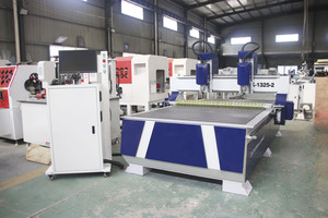 Máquina de grabado CNC para carpintería 1325, máquina de grabado CNC de doble cabezal independiente con rueda de prensa - Product Image 2