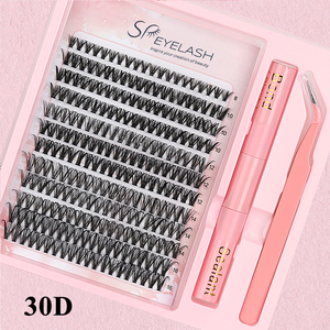 SP Lông Mi Cụm Lông Mi 240Pcs 30D 40D 50D C D Curl Dài Cá Nhân Lông Mi Hỗn Hợp Khay Tự Làm Lash Mở Rộng Kit - Product Image 3