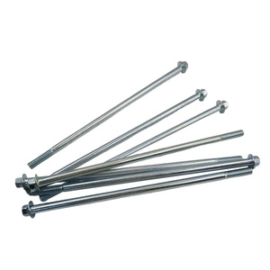 Pernos hexagonales de brida de acero al carbono galvanizado M8*215, resistentes al óxido, estándar ASME/GB, fijación de eje de 8 mm para soporte de generador - Product Image 3