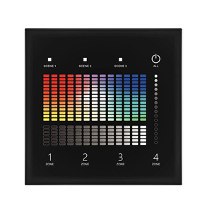Controlador maestro DALI de <span class=keywords><strong>4</strong></span> zonas certificado DALI-2, panel táctil de vidrio montado en la pared RGBW de 2, alimentado por bus DALI o 24V CC para luz - Product Image 2