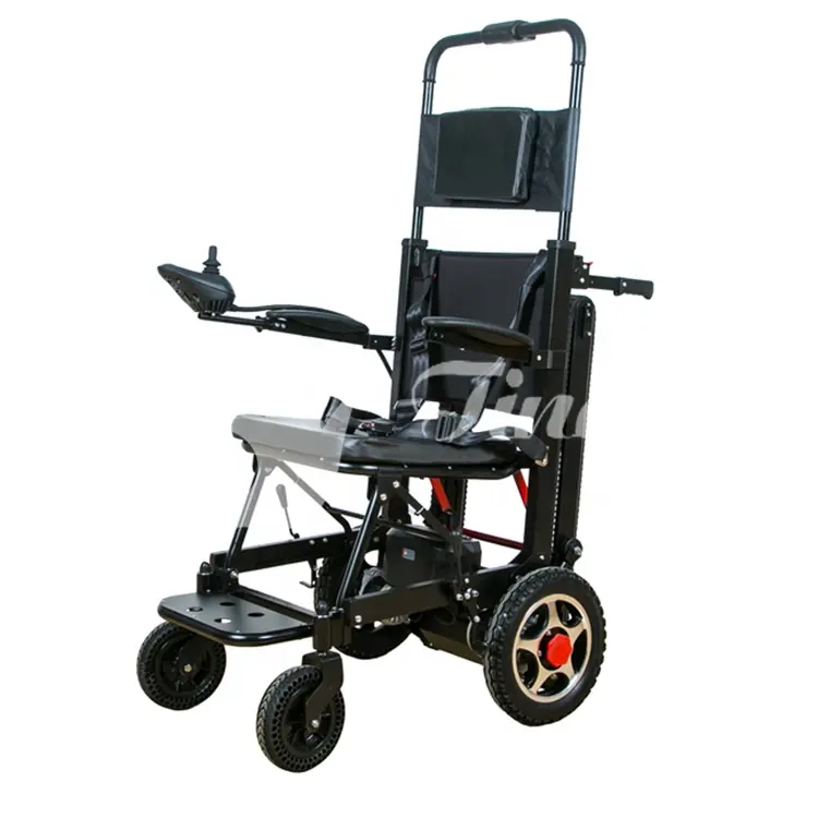 Моторизованный мощный алюминиевый сплав складная инвалидная коляска для подъема по лестнице