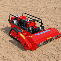 Tondeuse à chenilles télécommandée robuste CE GQ1000A, 105 cm, diesel, broyeur à fléaux, 60 lames, pour le débroussaillage des pentes et terrains accidentés