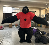 Costume de mascotte de gorille gonflable personnalisé, costume de gorille réaliste géant de 2,6 m avec ventilateur pour événements et promotion - Commande en gros
