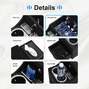 Caja de pañuelos con cierre y cojín de confort para reposabrazos <span class=keywords><strong>interior</strong></span>, para SUVs americanos Palisade, Enclave, Traverse, <span class=keywords><strong>Explorer</strong></span> - Product Image 4