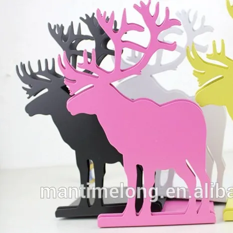 Korean Fashion Cute Metal Bookends Iron,book stand Decorative Book Support Holder Desk Stands