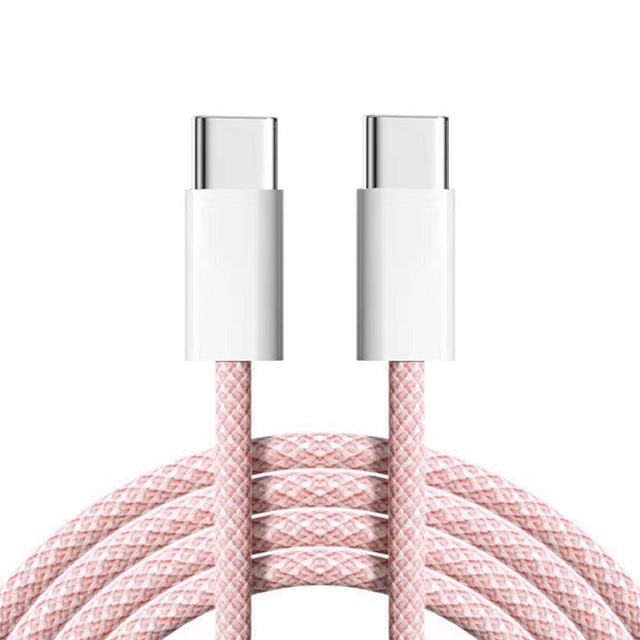 Factory Wholesale 60W Braided Nylon USB-C to USB-C Cable Fast Charging Cable Type-c to Type-c Cable for IPhone15