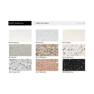 Baoliya chất lượng tốt Đá Nhân Tạo sửa đổi acrylic rắn bề mặt tấm màu trắng tinh khiết Kích thước 3660*760*12 mét - Product Image 4