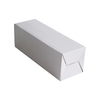 Boîte en carton pliable blanche personnalisée, boîte en papier rectangulaire longue, logo personnalisé, emballage de produit pour flacon cosmétique