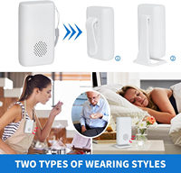 Téléavertisseur sans fil pour soignants Système d'alerte infirmière Bouton d'appel intelligent Sonnette pour la maison/les personnes âgées/les patients Téléavertisseur par vibration