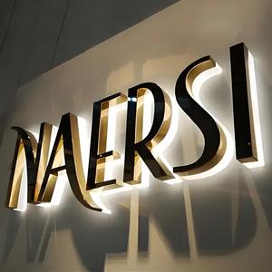 3 डी चैनल पत्र व्यवसाय साइन बोर्ड लोगो कार्यालय इनडोर आउटडोर बैकलिलिट चैनल पत्र व्यापार संकेत दीवार घुड़सवार लोगो - Product Image 4