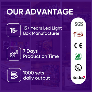Hộp Đèn siêu mỏng, Bảng menu LED hộp đèn quảng cáo, màn hình treo tường, hộp đèn LED, Poster phim quảng cáo hộp đèn led - Product Image 2
