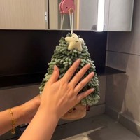 FF6241 Serviette à main en chenille en forme de sapin de Noël, décoration de Noël mignonne, absorbante, séchage rapide, pour cuisine et salle de bain