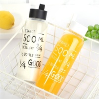 Bouteille d'eau en verre borosilicaté de sport pour l'eau